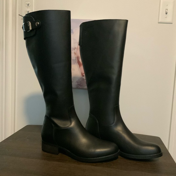 Steve Madden Black Winter Rain Boots - Picture 2 of 3
